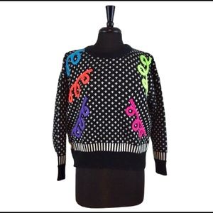 Adrian Spencer Vintage Appliqué Sweater